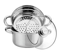 Pot à vapeur - KINGHOFF - KH-3318 - Acier inoxydable 24cm - Compatible lave-vaisselle - Couvercle inclus