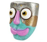 Pot à visage en résine Vase mural décoratif en résine | Pot à fleurs forme tête pour clôture, terrasse, intérieur, extérieur, maison, jardin, cour, balcon, chambre à coucher,