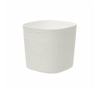 Pot avec réserve d'eau - GARDEN ID Respect - Blanc 20 x 20 cm - avec 100% déchets ménagers et 100% recyclable - Surface structurée