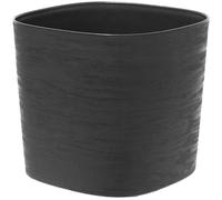 Pot avec réserve d'eau - GARDEN ID Respect - Noir-Anth 40 x 40 cm - 100% déchets ménagers - 100% recyclable - Surface structurée.