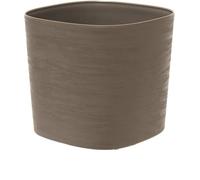 Pot avec réserve d'eau - GARDEN ID Respect - Taupe 25 x 25 cm - 100% déchets ménagers - 100% recyclable - Surface structurée.