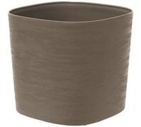 Pot Avec Réserve D'Eau - Garden Id Respect - Taupe 30 X 30 Cm - 100% Déchets Ménagers - 100% Recyclable - Surface Structurée. Taupe G