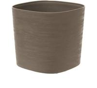 Pot Avec Réserve D'eau - Garden Id Respect - Taupe 40 X 40 Cm - 100% Déchets Ménagers - 100% Recyclable - Surface Structurée.