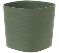 Pot avec réserve d'eau - GARDEN ID Respect - Vert de gris 30 x 30 cm - 100% déchets ménagers - 100% recyclable - Surface structurée.