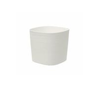 Pot Avec Réserve D'Eau - Respect - Blanc 30 X 30 Cm - 100% Déchets Ménagers - 100% Recyclable - Surface Structurée.