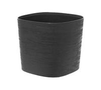 Pot Avec Réserve D'Eau - Respect - Noir-Anth 40 X 40 Cm - 100% Déchets Ménagers - 100% Recyclable - Surface Structurée.