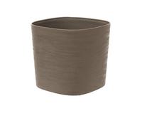 Pot Avec Réserve D'Eau - Respect - Taupe 30 X 30 Cm - 100% Déchets Ménagers - 100% Recyclable - Surface Structurée.