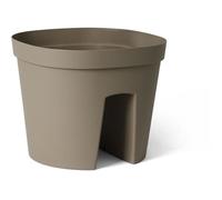 Garden ID – Pot balustrade Smile – Taupe 30 cm – Réserve d'eau – Recyclé, 100% recyclable