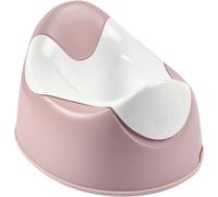BÉABA, Pot d'Apprentissage Bébé Ergonomique, Poignées de préhension sur la cuvette, joint antidérapant, hygiénique, Facile d'entretien, Made In France, Old Pink