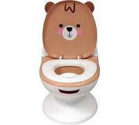 Pot Bébé Éducatif Bambisol - Couvercle Et Siege Rabattable - Manette Chasse-D'Eau Marron G