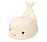 Pot Bébé pour Apprentissage de la Propreté - Toilette Baleine avec Couvercle, Transportable - Pour garçons et Filles (Beige)