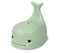 Pot Bébé pour Apprentissage de la Propreté - Toilette Baleine avec Couvercle, Transportable - Pour garçons et Filles (Vert)