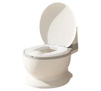 Pot Bébé Toilette Musical Pour Apprentissage De La Propreté de 1-4 ans - Toilette Bebe & Enfant - Confortable Anti Dérapant Avec Bruit De Chasse & Musique - 50KG,Pot Amovible -Gris - 1 pièce