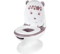Pot Bébé Toilette, Siège D'apprentissage De La Propreté, 1-4 Ans, 0-20 Kg, Pare-Éclaboussures, Vrai Son De Chasse D'eau, Cuvette Amovible, Facile À Nettoyer, Ours Lavande