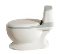 Pot Bébé Toilette, Siège d'Apprentissage de la Propreté, Toilette Bebe, Pare-Éclaboussures, Vrai son de Chasse, Cuvette Amovible, Facile à Nettoyer, 18+ mois (Gris)
