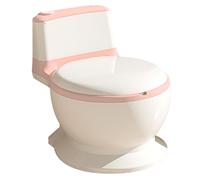 Pot blanc Baby WC Infantil - Avec sonore de vidange - Base antidérapante pour la sécurité de votre Bébé-Rose-2PC