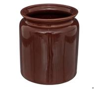 Pot ""Bota"" céramique marron H18,5cm - Atmosphera Créateur d'intérieur
