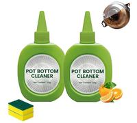Pot Bottom Stain & Grime Remover, Powerful Burnt Residue Remover Paste, Stainless Steel Burnt Pot Cleaner, Multi Purpose Powerful Cleaner for Cookware, Ovens, Stovetops (2pcs)