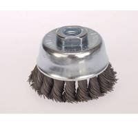 Pot Brosse D 65 X M10 X 0,35 Fil D'Acier Tressée, Ronde, pour Meuleuse Angulaire