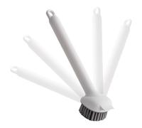 Pot Brush - Rotating Scrub Cleaner for Kitchen Cleaning | Flexible Bristle Head with Long Handle Grip, 360 Degree Turning Design for Dish Pan Skillet Sink Stove Bathroom Tile Tub Use