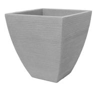 Pot cannelé quad H42 couleur béton