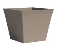 Pot carré - GARDEN ID - Green Care Impact Taupe - 39 x 33 cm - Garanti 10ans - 100% recyclé - UV/gel résistant
