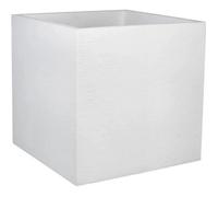 Pot de fleurs Carré 50 cm - EDA - Graphit - 57 L - 49,5 x 49,5 x H. 49,5 cm - Blanc cérusé