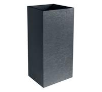Pot Carré Haut Graphit - Anthracite - 39.5x39.5x80 31l - Eda Plastiques - Intérieur Et Extérieur