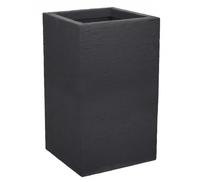 EDA Plastiques – Pot carré haut Graphit'up – 36 L – 29,5 x 29,5 x 49,5 cm – Gris anthracite