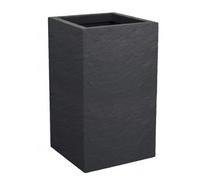 Pot Carré Haut Volcania'up - 36 L - Gris Anthracite Eda Plastiques
