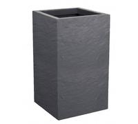 Pot Carré Haut Volcania'up - 36 L - Gris Galet Eda Plastiques
