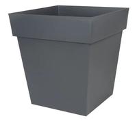 Pot de fleurs Carré 50 cm - EDA - Toscane - 87 L - 49,5 x 49,5 x H.52,5 cm - Gris Anthracite