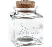 Santex Pot CARRÉ VIVE Les MARIÉS Verre 4X4X6CM