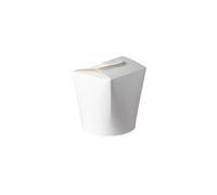 Pot Carton SMART 480/780/960ml - Couleur Marron ou Blanc - Contenants Jetables pour Pâtes, Plats à Emporter - Packs de 50, 100, 500 pièces - Fermeture Intégrée Hermétique (BLANC, 780 ml - Lot de 100)