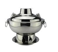 Pot chaud en acier inoxydable de 1,8 litres, fondue chinoise à l'agneau, au charbon de bois chinois, cuiseur d'extérieur, cuiseur de pique-nique(G)