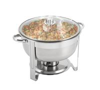 Pot Chauffé 8.5L - Chauffe de Buffet Ronde en Acier Inoxydable - Pot de Service de Buffet Plus Profond - CHAUFFE-PLAT avec