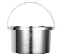 Pot Chauffe-cire Amovible 500ml en Aluminium Poignée | Remplacement Rapide Finition Argentée, Versement Facile Intérieur Lisse, pour Salon et École