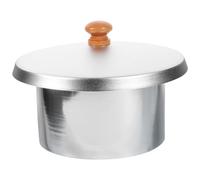 Pot Couvercle Aluminium en 600cc Chauffe-cire Intérieur | Design Antiadhésif, Couleur Argenté, 1 Set, Accessoire pour Machine à Fondre la Cire