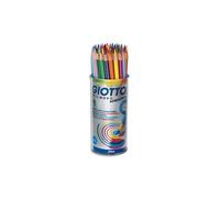 Pot crayons de couleur stilnovo aquarellable giotto forme hexagonale bois de cedre 18 cm mine 3mm 48