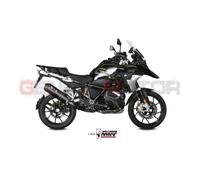 Mivv Oval Bmw R 1250 Gs/adventure 2019-23 B.034.lec Homologated Slip On Muffler Argenté Homologated
