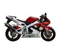 MIVV Silencieux d'échappement Ovale Carbone pour Yamaha YZF 1000 R1 1998-2001 Homologué