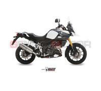 Mivv Oval Suzuki Dl V-strom 1000/xt 2014-20/v-strom 1050/xt 2020-24 S.042.lx2 Homologated Slip On Muffler Argenté Homologated