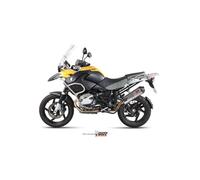 MIVV Pot d'échappement Slip-on Oval BMW R 1200 GS/Adventure 2010-12 B.012.lnc Argenté Homologué