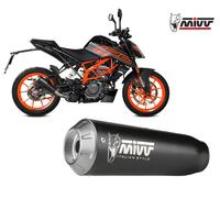 Pot D Echappament slip-on MIVV X-M1 Noir Inox noir kat KTM 125 DUKE 2021 > 2023