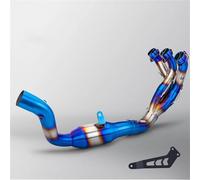 pot d’échappement slip on Pour MT-09 pour V3 pour FZ-09 2021-2023 évasion Refit tuyau d'échappement de moto véhicule entier avant milieu extrémité silencieux tuyau de liaison(Type A)