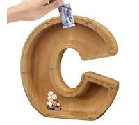 Pot d’épargne Clair | Tirelire Alphabet en Bois - Tirelire Transparente, Tirelire Transparente, Cadeau d'anniversaire de noël pour garçons et Filles en Bas âge