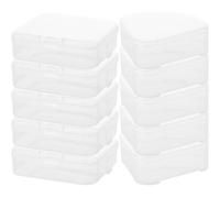 Pot D’éponge Cosmétique Triangulaire Transparent PP Lot de 10 | Format Compact, Usage Familial et Voyage, Convient aux Éponges Cosmétiques la Poudre