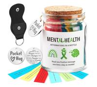 Pot d'affirmation positive - Bouteille de message inspirant, récipient de pensée édifiante, kit d'encouragement à la pleine conscience | Pour partenaire proches femmes hommes adolescents adultes motiv
