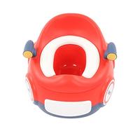 Pot d'apprentissage de la propreté, Pot pour Tout-petit, Conception Séparée, Coussin en PU, Forme de Voiture Mignonne Portable pour les Enfants à la Maison (rouge Bleu)