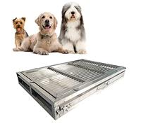 Pot d'apprentissage de la propreté pour chien en acier inoxydable avec plateau verrouillable pour une rupture facile de la maison, utilisation intérieur/extérieur, protection du sol (94 x 62 x 7,5 cm